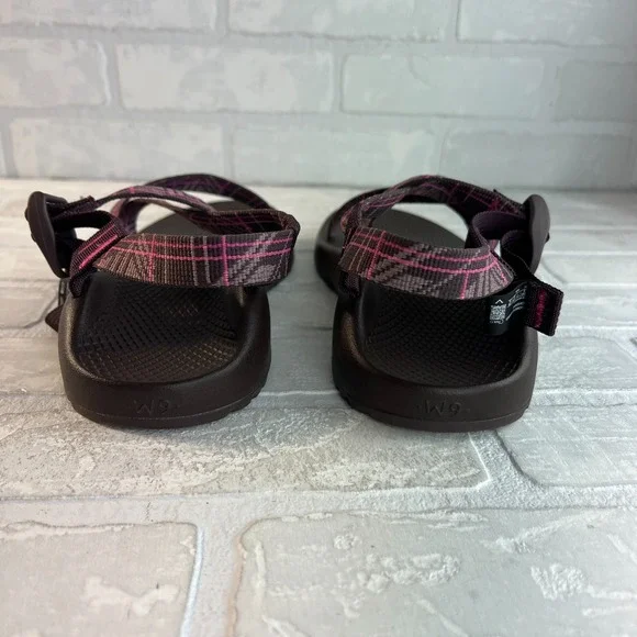 Chaco Sandals Women 9 Z/1 Classic Hiking Strappy Comfort Flat Brown Pink Outdoor - Picture 3 of 12